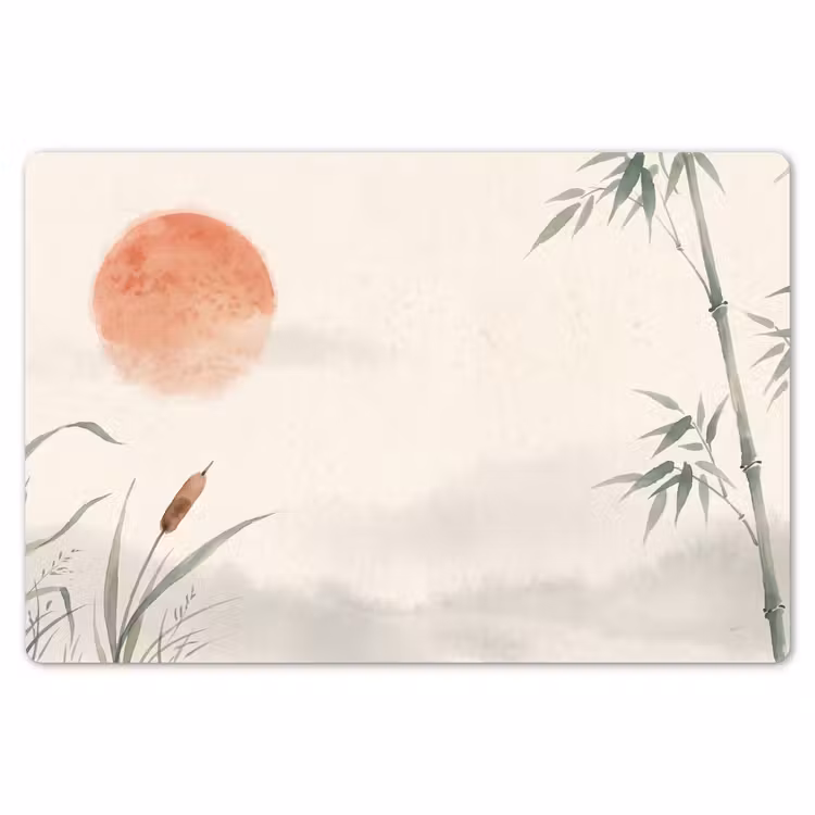 Placemat - 6 stuks - Minimalistisch - Bamboe - Groen — 7