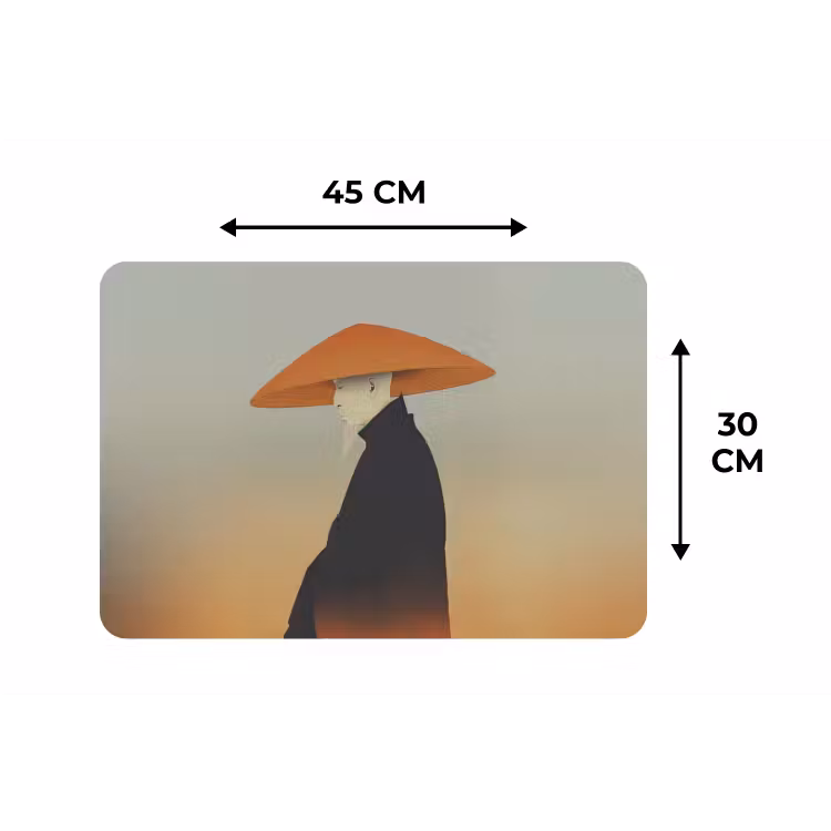 Placemat - 6 stuks - Minimalistisch - Silhouet - Oranje — 3