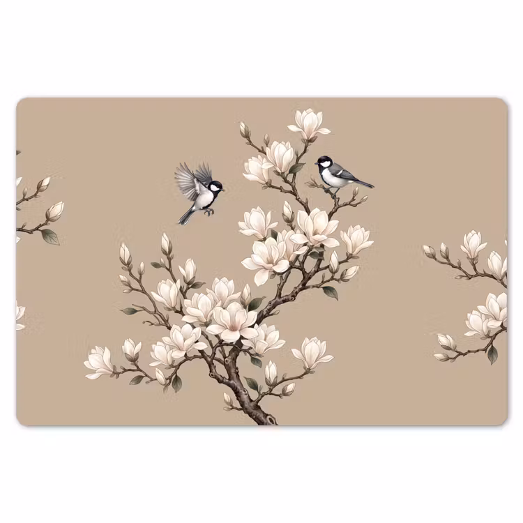 Placemat - 6 stuks - Oosters - Vogels - Beige — 7