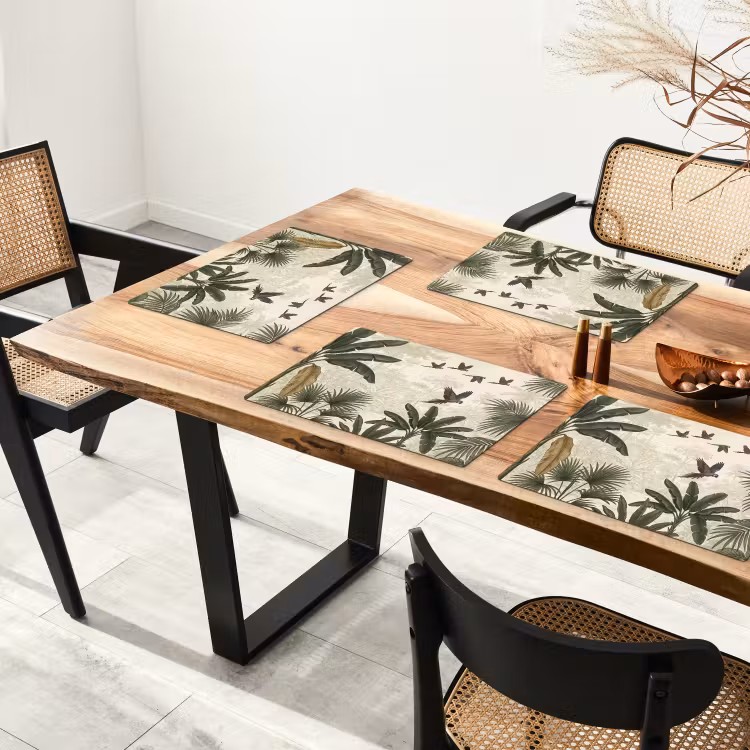 Placemat - 6 stuks - Papagaaien - Jungle - Tropisch - Green — 5