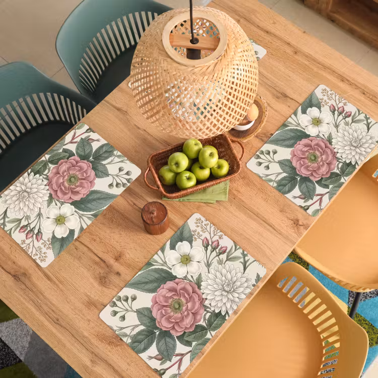 Placemat - 6 stuks - Romantisch - Design - Kleurrijk — 6