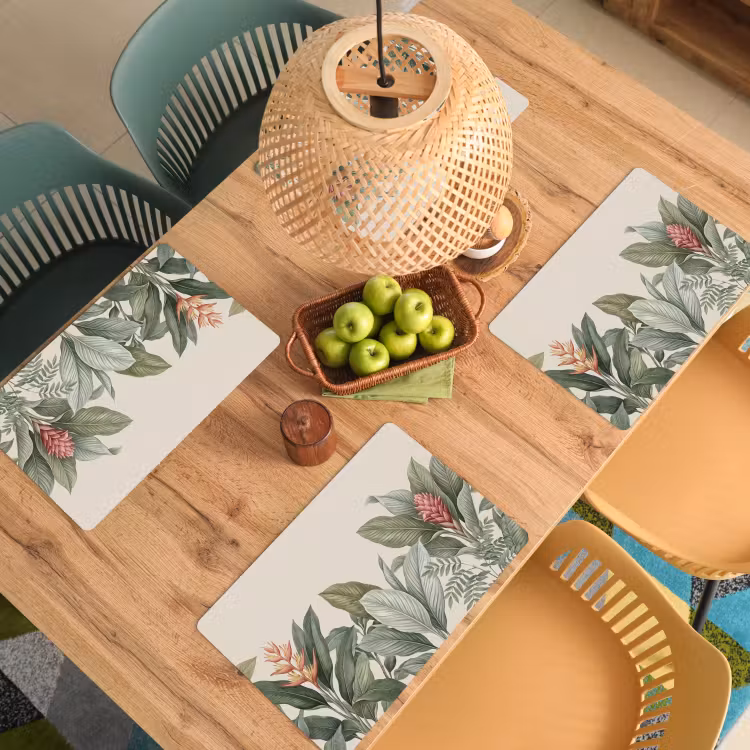 Placemat - 6 stuks - Tropisch - Planten - Modern - Groen — 6