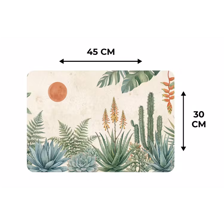 Placemat - 6 stuks - Woestijn - Planten - Groen — 3