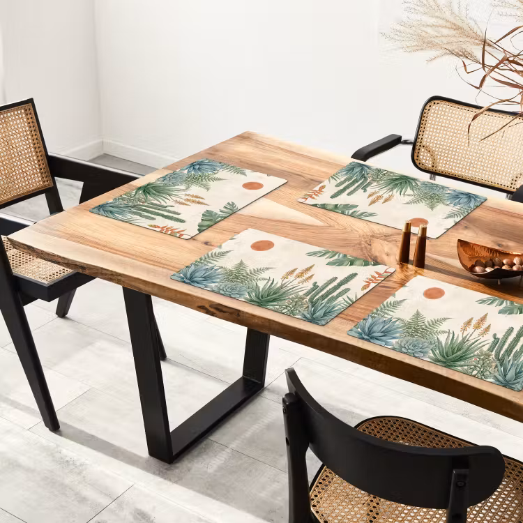 Placemat - 6 stuks - Woestijn - Planten - Groen — 5