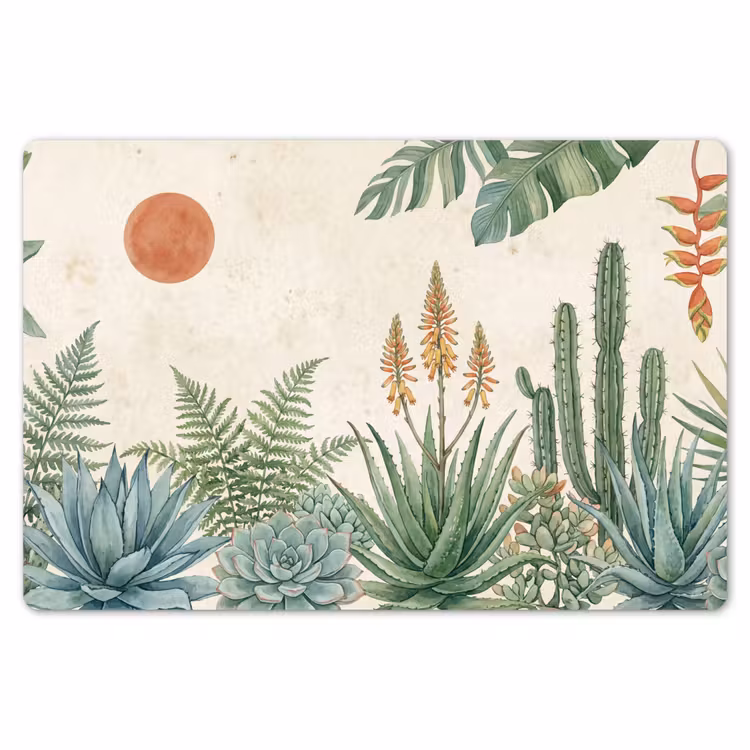 Placemat - 6 stuks - Woestijn - Planten - Groen — 7