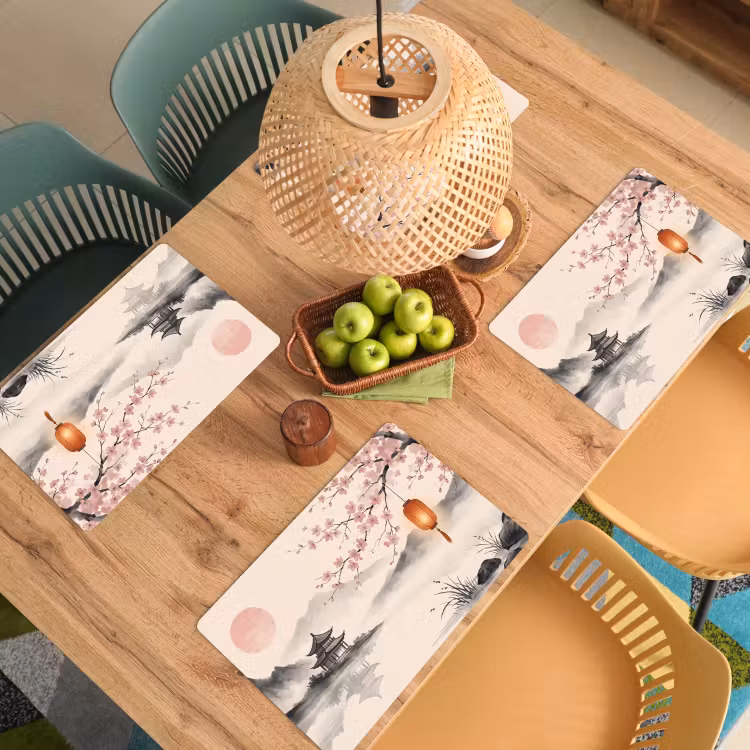Placemat - 6 stuks - Zon - Japans - Traditioneel — 6
