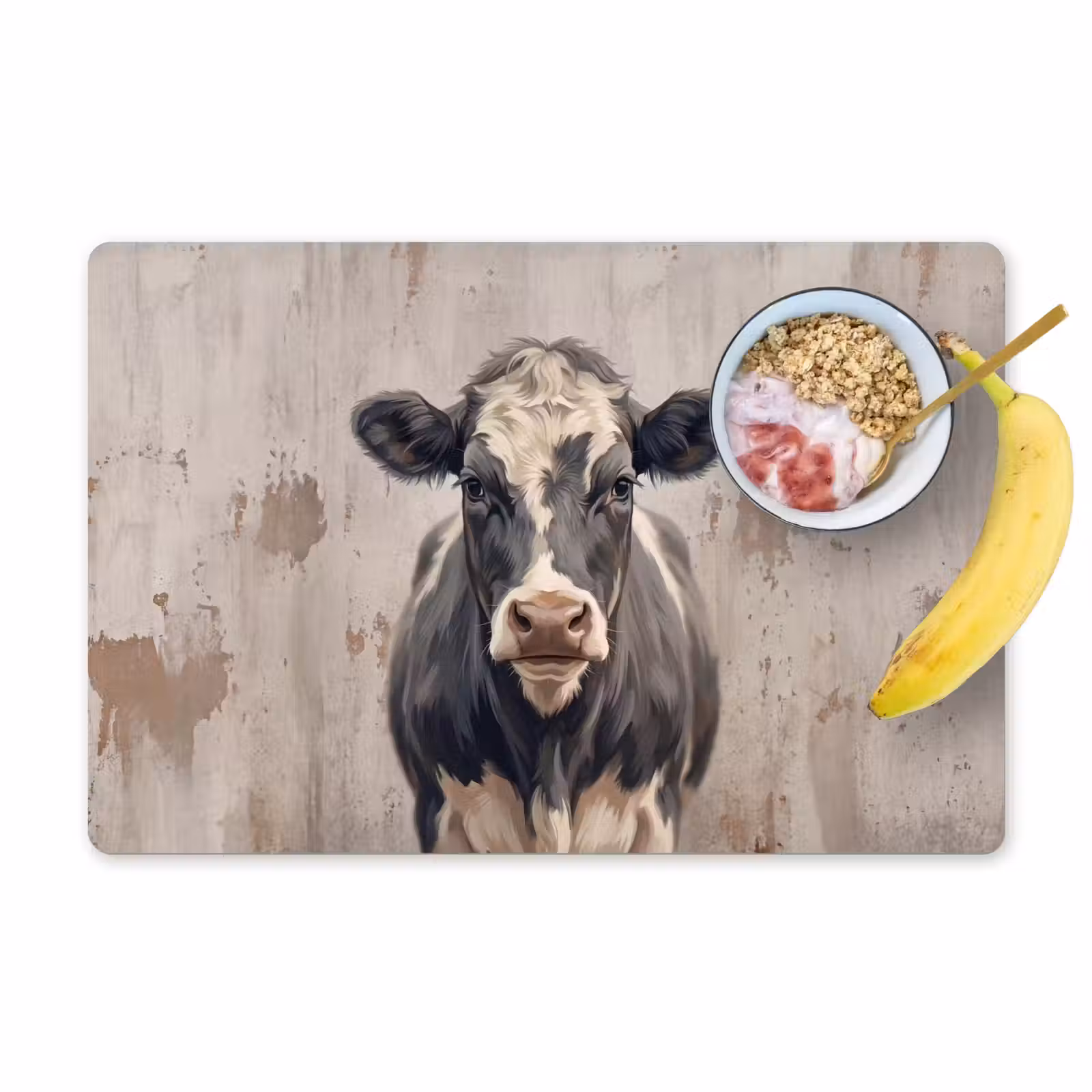 Placemat - 6 stuks - Koe - Portret - Dieren - Modern — 1