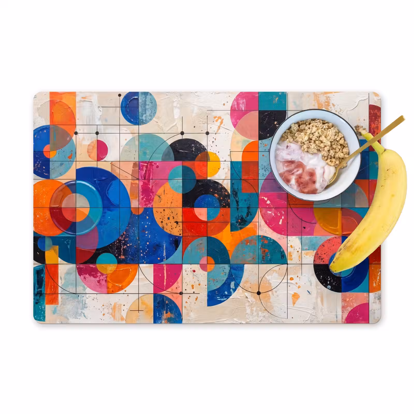 Placemat - 6 stuks - Kunst - Geometrisch - Abstract - Kleurrijk — 1
