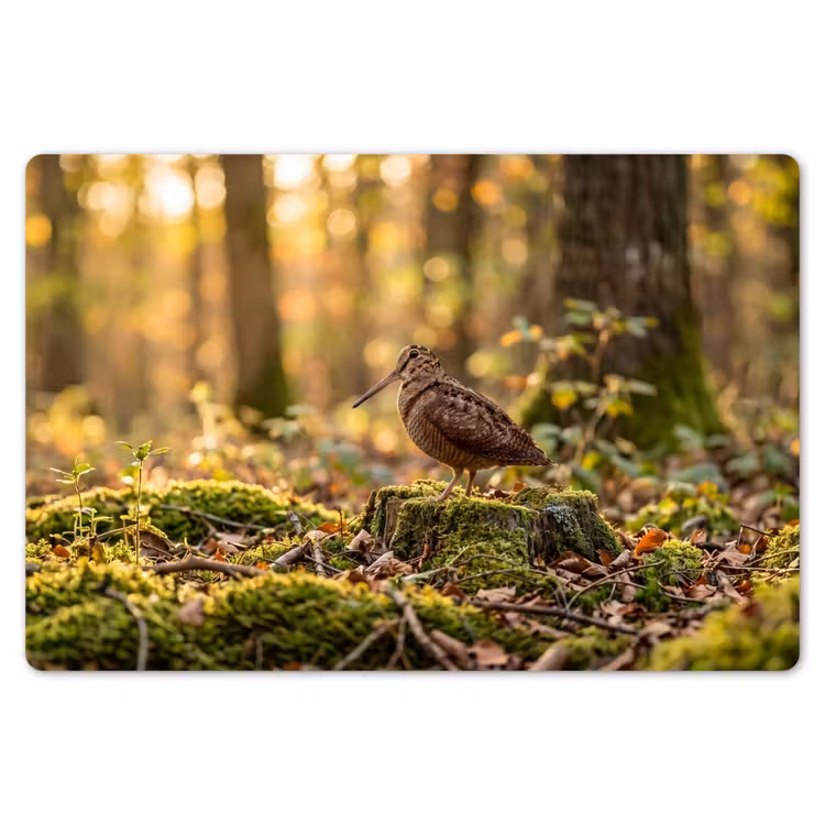 Placemat - 6 stuks - Houtsnip - Bos - Bladeren - Herfst - Gecamoufleerd — 7
