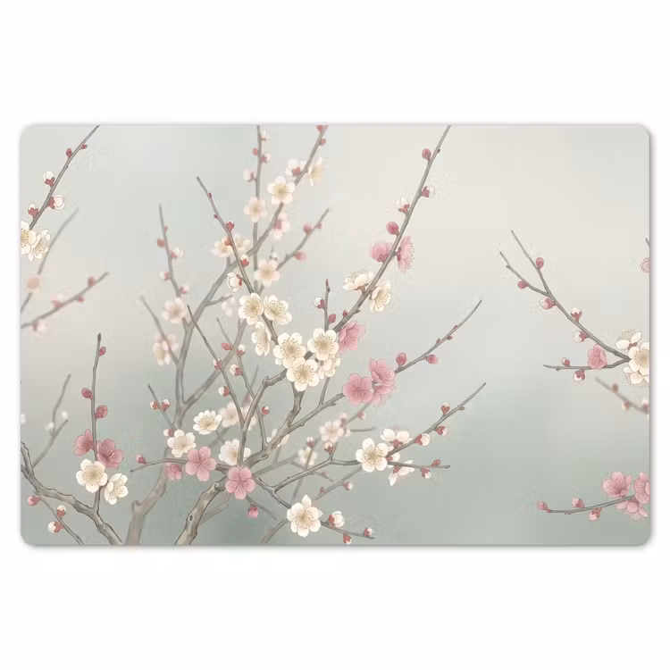 Placemat - 6 stuks - Kersen - Bloesem - Groen — 7