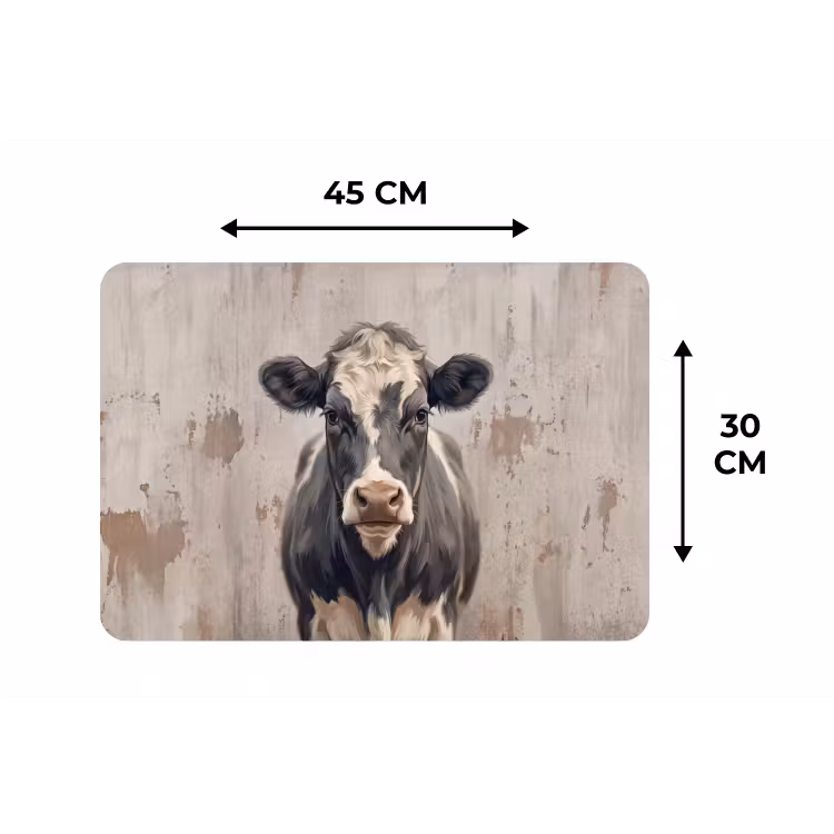 Placemat - 6 stuks - Koe - Portret - Dieren - Modern — 3