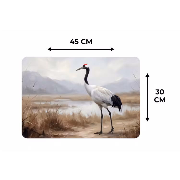 Placemat - 6 stuks - Kraanvogel - Natuur - Realistisch — 3