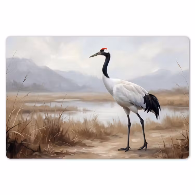 Placemat - 6 stuks - Kraanvogel - Natuur - Realistisch — 7