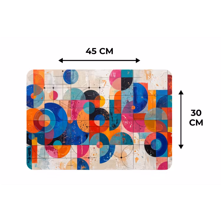 Placemat - 6 stuks - Kunst - Geometrisch - Abstract - Kleurrijk — 3