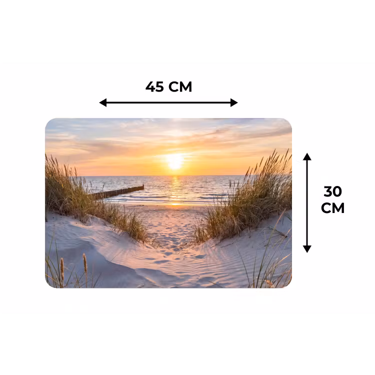 Placemat - 6 stuks - Strand - Zonsondergang - Natuur - Landschap — 3