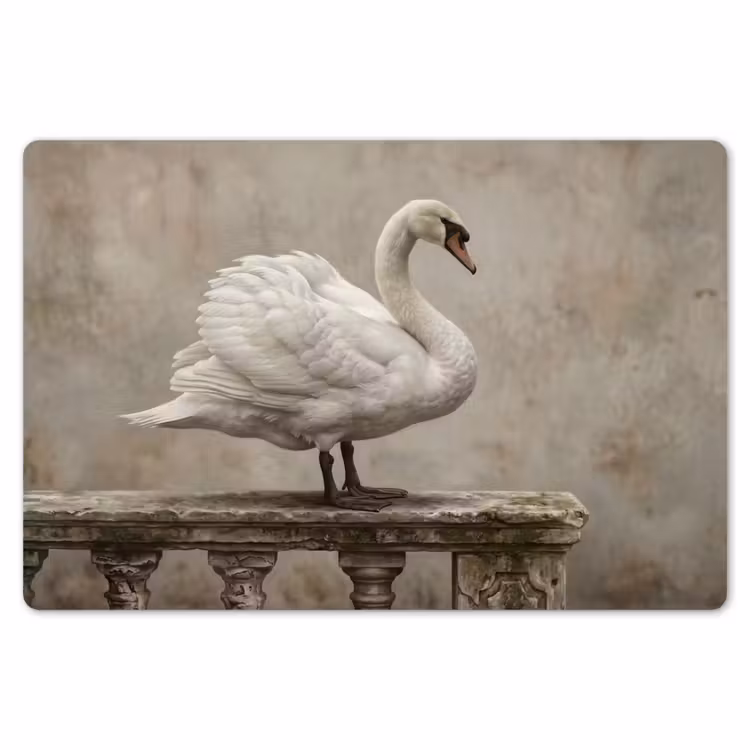 Placemat - 6 stuks - Zwaan - Elegant - Dieren - Wit — 7