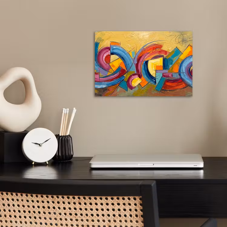 Poster - Abstract - Cirkels - Schilderij - Kleurrijk - Dynamisch — 2