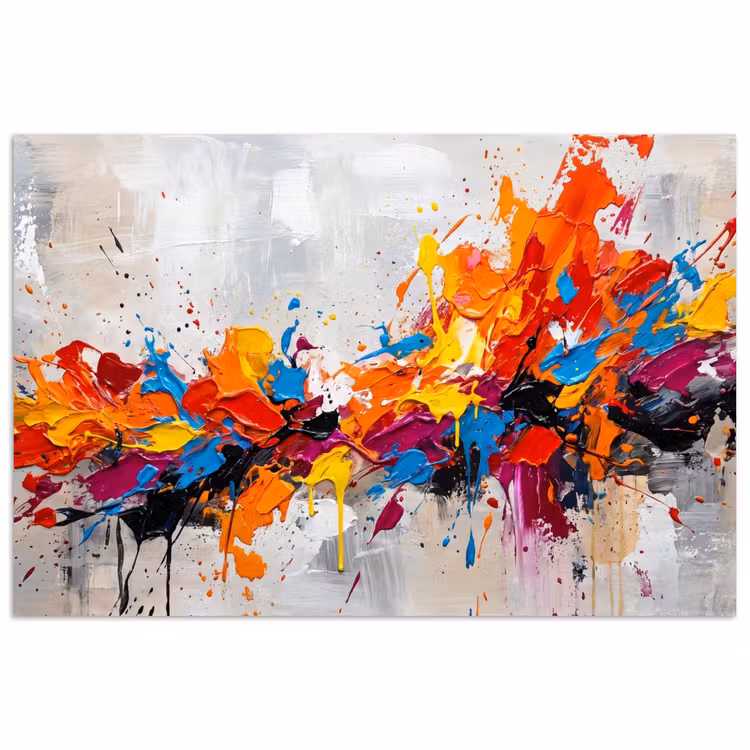 Poster - Abstract - Schilderij - Kleurrijk - Dynamisch — 1