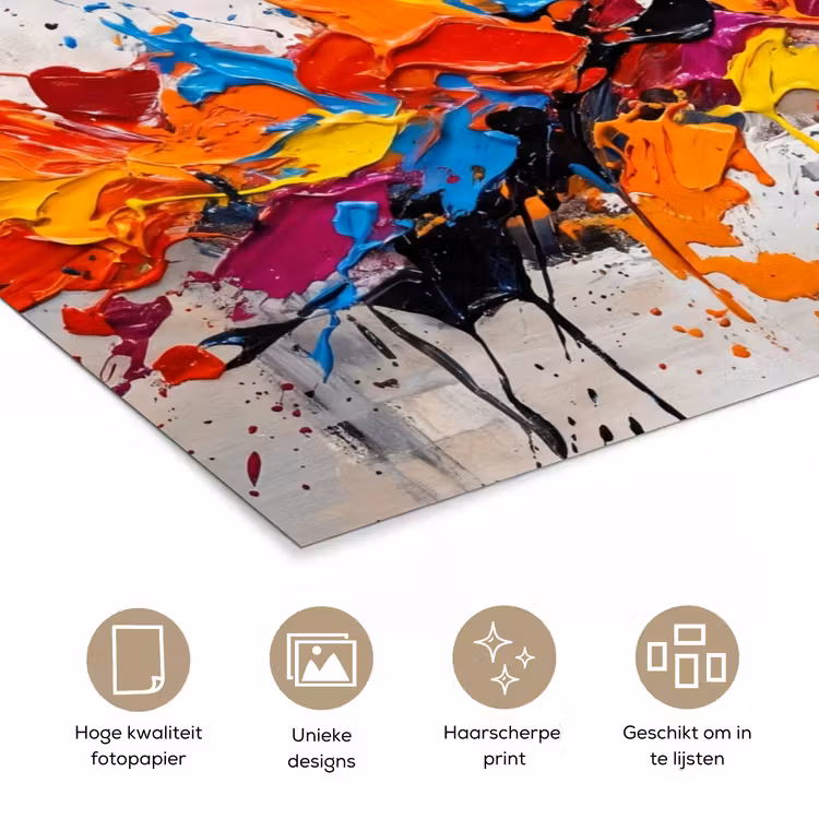 Poster - Abstract - Schilderij - Kleurrijk - Dynamisch — 5