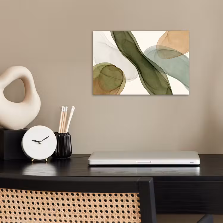 Poster - Abstract - Vormen - Modern - Kunst - Groen - Bruin — 2