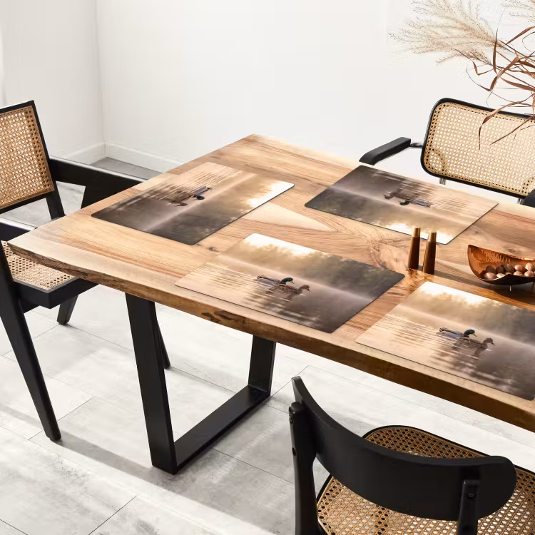 Placemat - 6 stuks - Eenden - Water - Mist - Natuur — 5