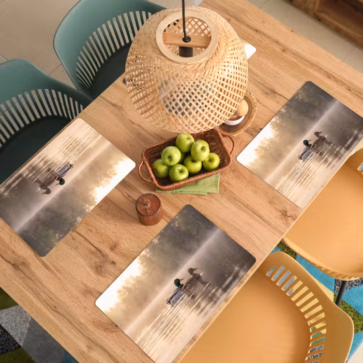Placemat - 6 stuks - Eenden - Water - Mist - Natuur — 6