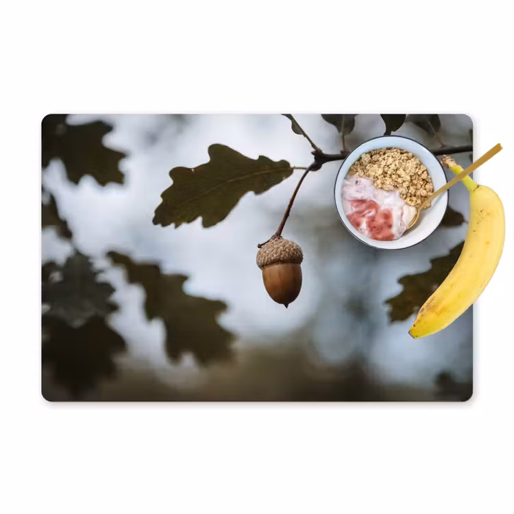 Placemat - 6 stuks - Eikel - Eikenblad - Bos - Herfst - Natuur — 1