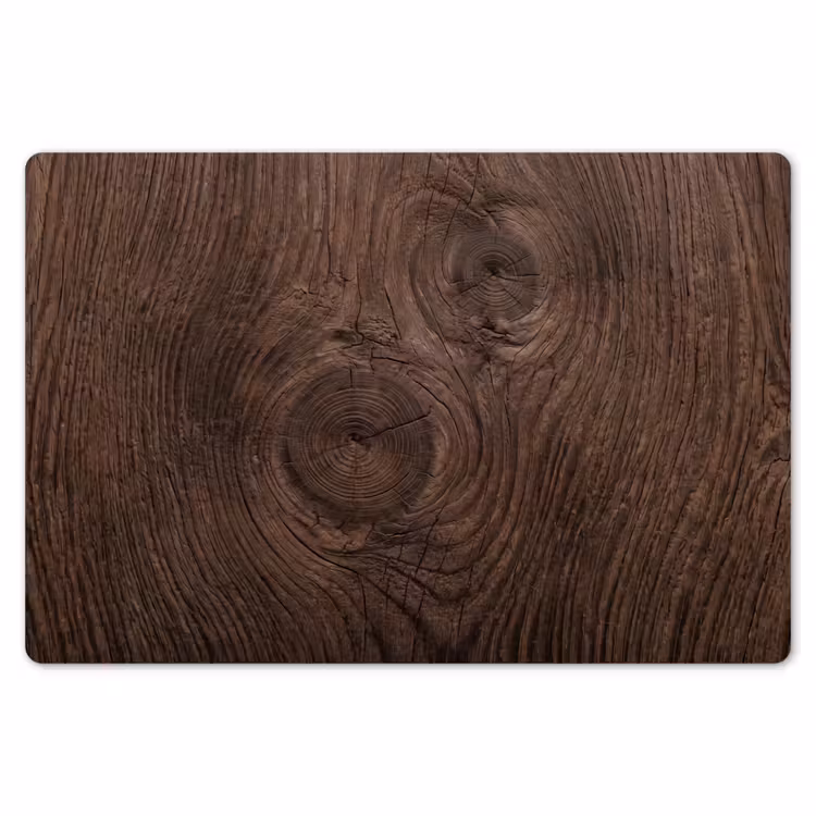 Placemat - 6 stuks - Houtnerf - Textuur - Patroon - Bruin - Rustiek — 7