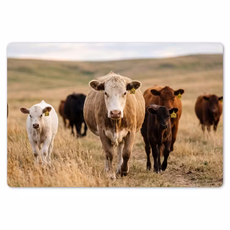 Placemat - 6 stuks - Runderen - Kudde - Landschap - Weide - Rustig — 7