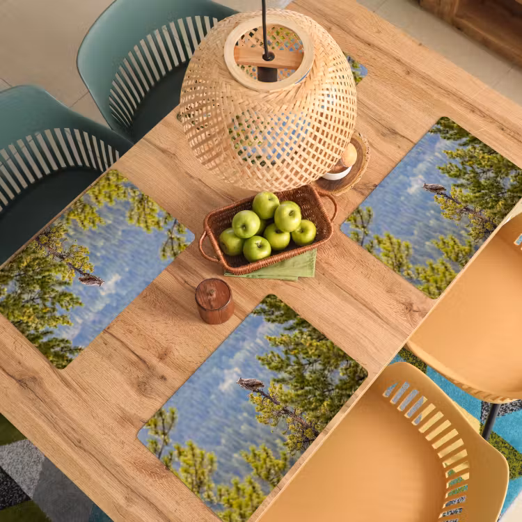 Placemat - 6 stuks - Uil - Oehoe - Bomen - Natuur — 6
