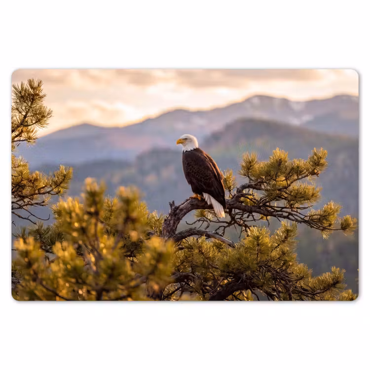 Placemat - 6 stuks - Zeearend - Boom - Bergen - Groen — 7