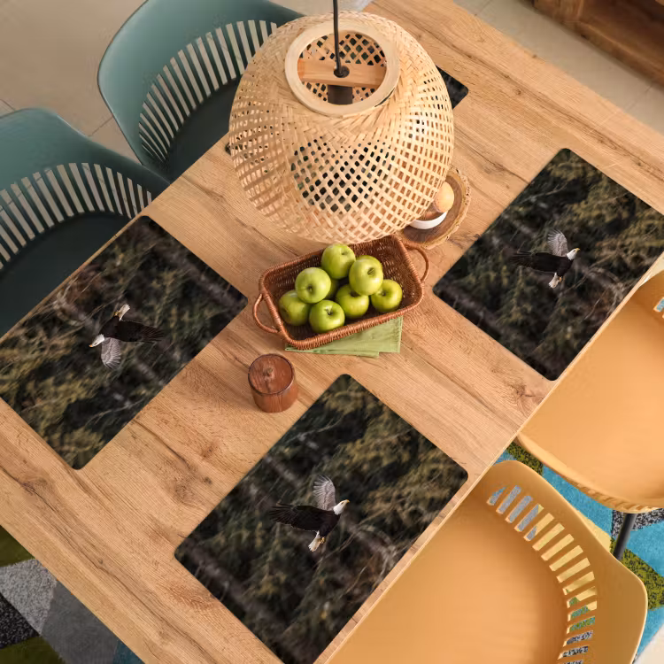 Placemat - 6 stuks - Zeearend - Vliegen - Bos - Natuur — 6