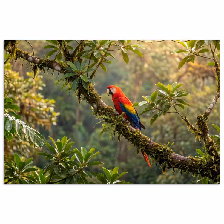 Poster - Ara - Jungle - Rood — 1