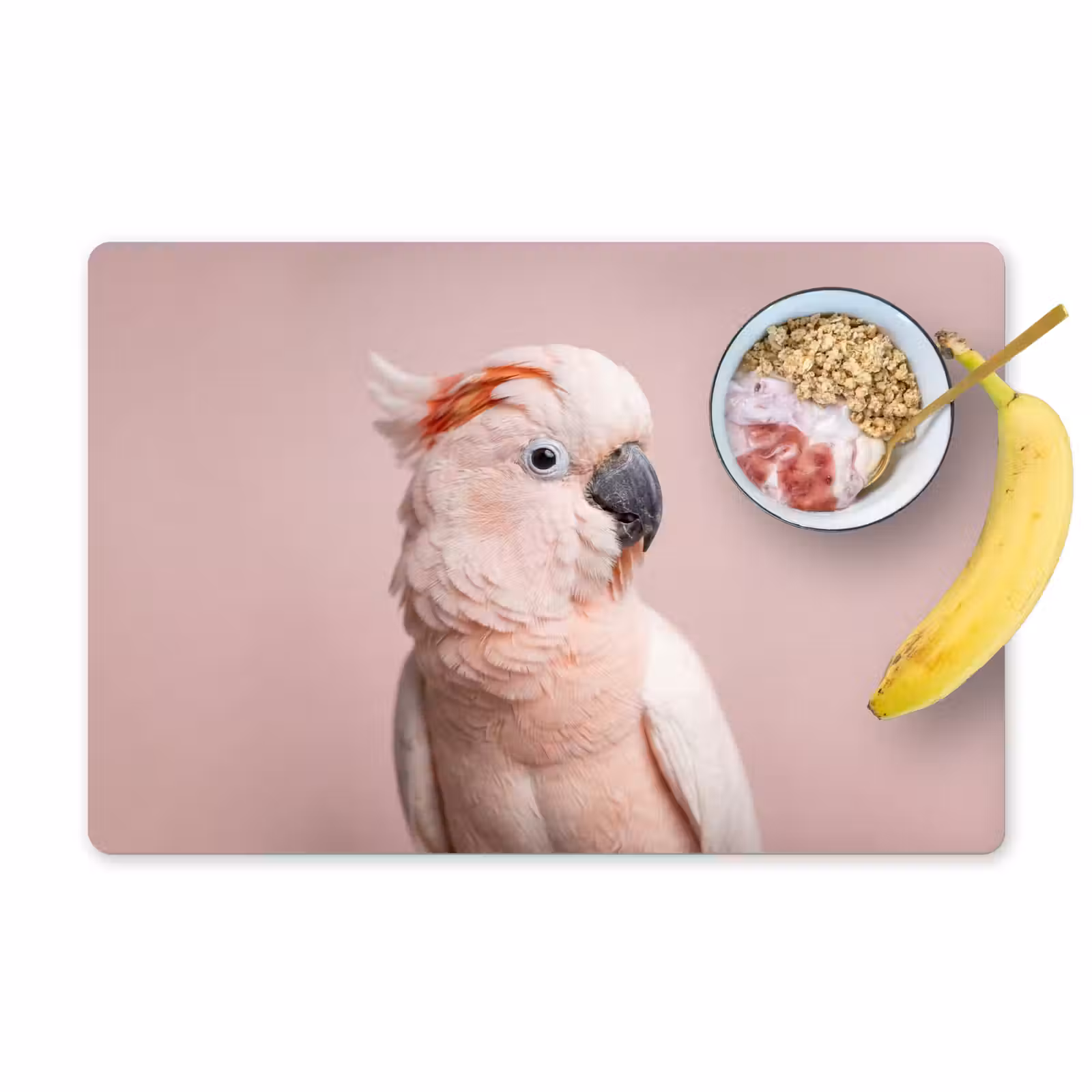 Placemat - 6 stuks - Kaketoe - Portret - Roze — 1