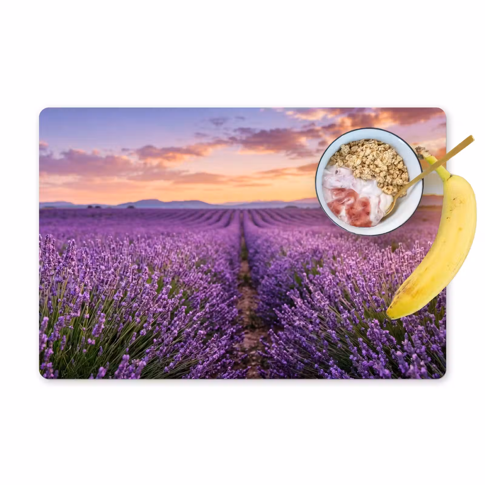 Placemat - 6 stuks - Lavendel - Veld - Natuur - Paars — 1