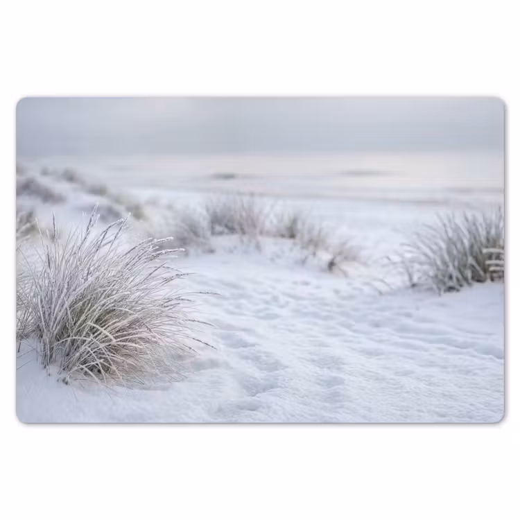 Placemat - 6 stuks - Duinen - Sneeuw - Strand - Winter - Serene — 7