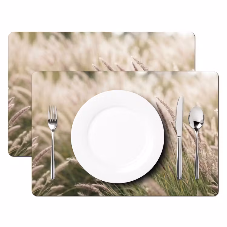 Placemat - 6 stuks - Gras - Close up - Groen — 2