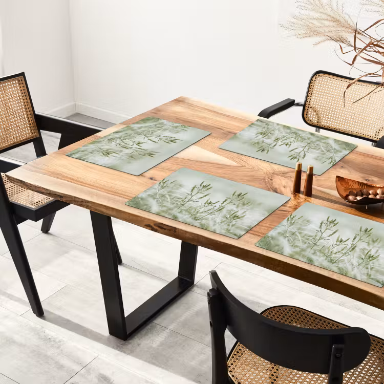 Placemat - 6 stuks - Grassen - Minimalistisch - Groen — 5