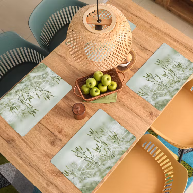 Placemat - 6 stuks - Grassen - Minimalistisch - Groen — 6