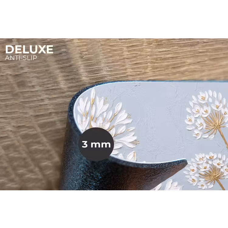 Placemat - 6 stuks - Illustratie - Bloemen - Blauw — 4