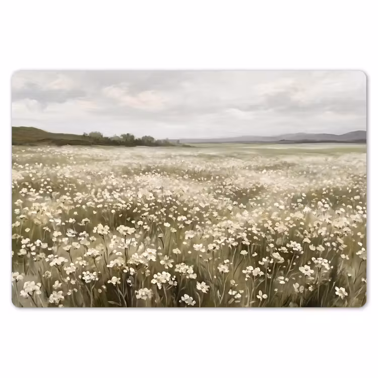 Placemat - 6 stuks - Illustratie - Landschap - Wit — 7