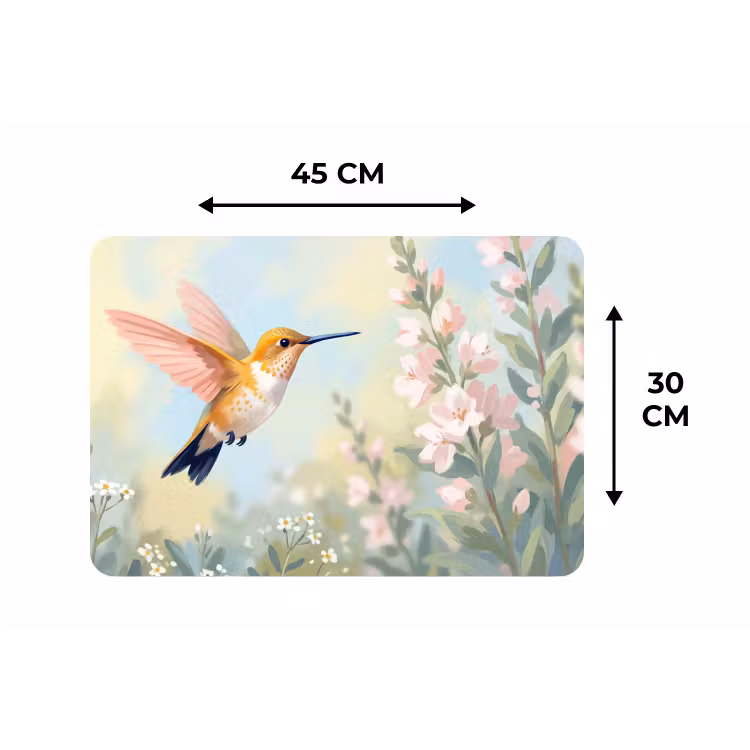 Placemat - 6 stuks - Kolibrie - Illustratie - Kleurrijk — 3