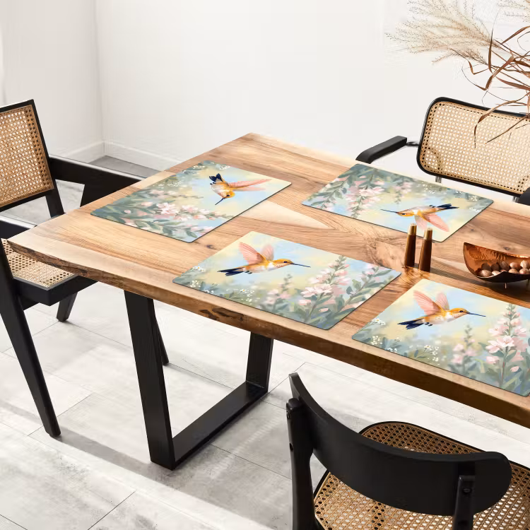 Placemat - 6 stuks - Kolibrie - Illustratie - Kleurrijk — 5