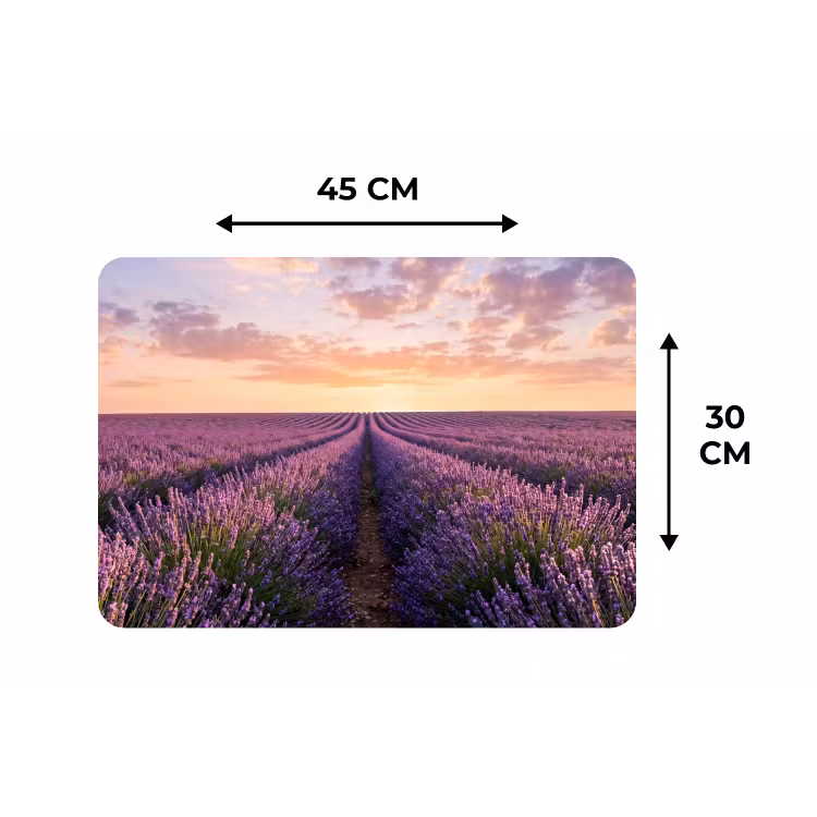 Placemat - 6 stuks - Landschap - Lavendelveld - Paars — 3
