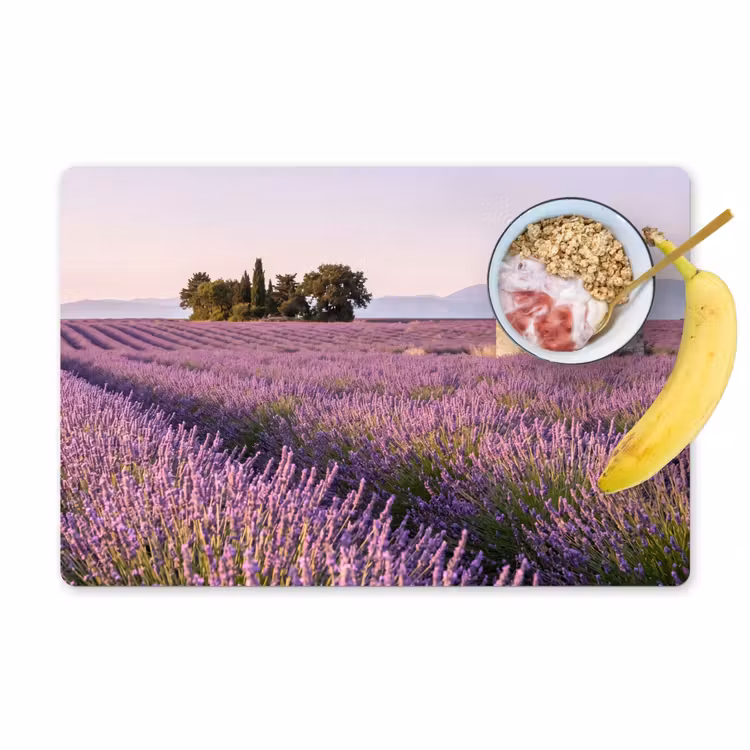 Placemat - 6 stuks - Lavendel - Landschap - Sereen - Paars — 1