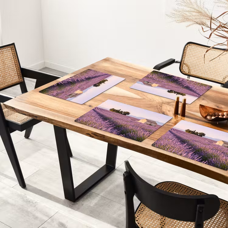 Placemat - 6 stuks - Lavendel - Landschap - Sereen - Paars — 5