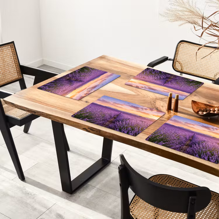 Placemat - 6 stuks - Lavendel - Veld - Natuur - Paars — 5