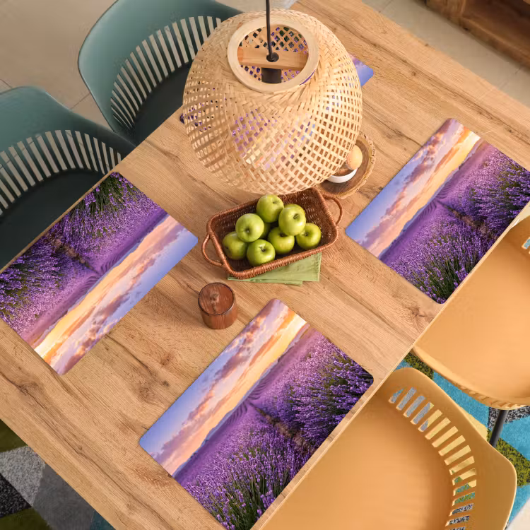 Placemat - 6 stuks - Lavendel - Veld - Natuur - Paars — 6