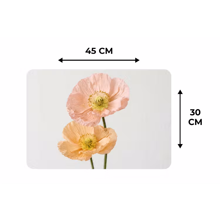 Placemat - 6 stuks - Papavers - Botanisch - Roze — 3