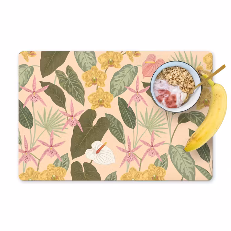 Placemat - 6 stuks - Patroon - Bloemen - Kleurrijk — 1